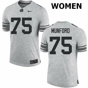 Women's Ohio State Buckeyes #75 Thayer Munford Gray Nike NCAA College Football Jersey Designated ZYX5644SG